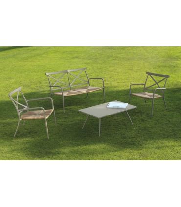 Conjunto de mesa de centro y sillones de exterior Colección ALGARVE