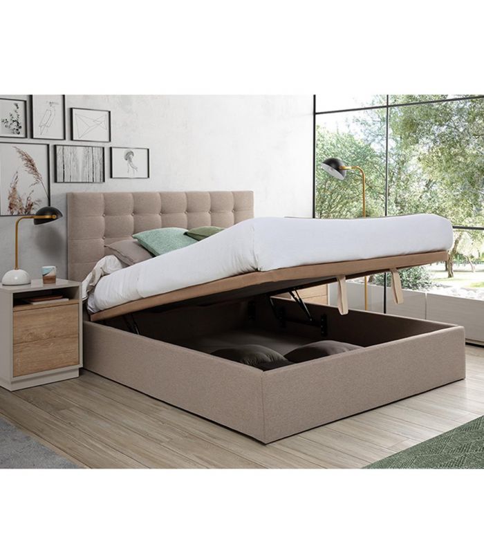 grandioso sencillo Multitud Cama con canapé abatible tapizada estilo URBAN modelo EVA