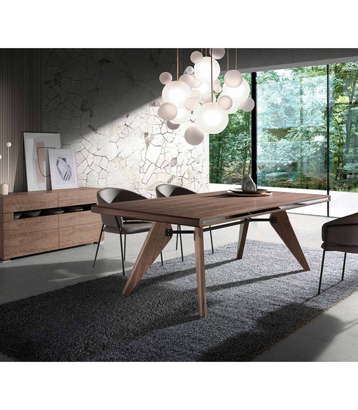 mueble para tv tenerife de madera color nogal natural 160 cm