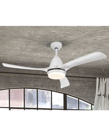 Ventilador de techo con luz LED modelo ASPAS blanco