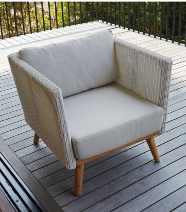 Sillón para Exterior de Teca y Rattan : Colección POB