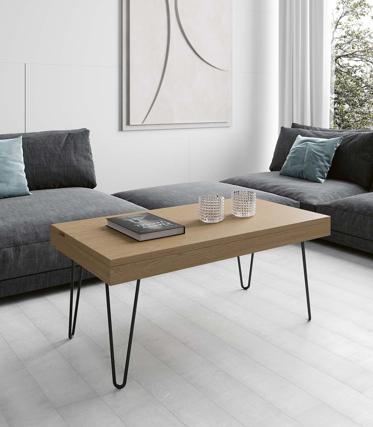 HOLMERUD mesa de centro, efecto roble, 90x55 cm - IKEA
