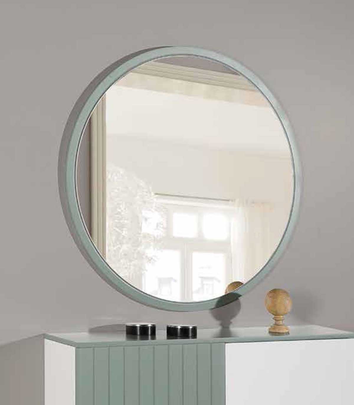 Todo vidrio biselado Diseño clásico Espejo redondo 80 x 80CM