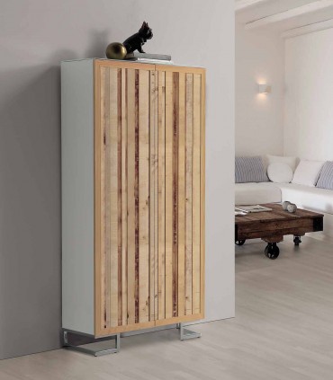 Mueble Zapatero con puertas de madera NORDIC