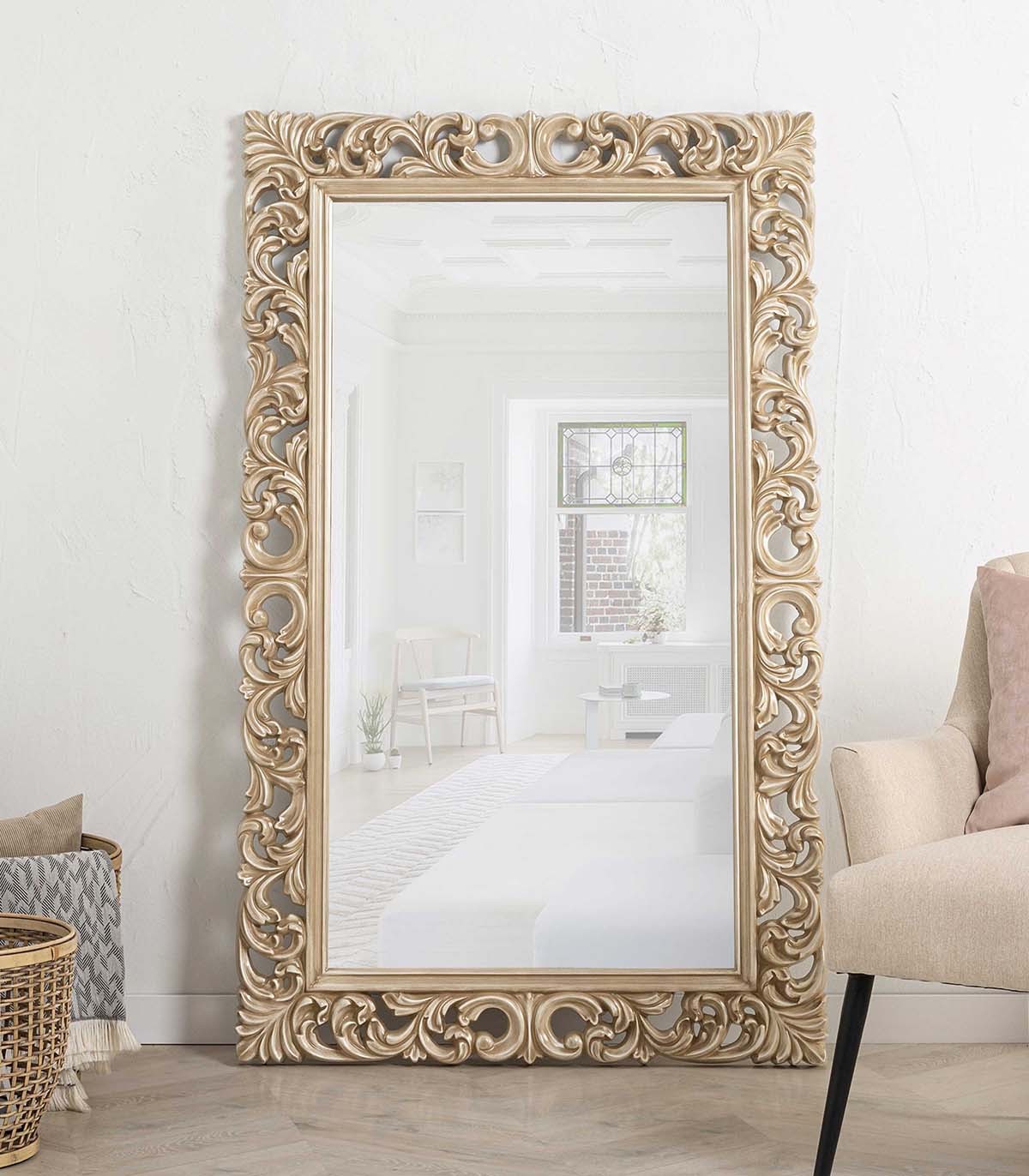 Chende Espejos grandes para decoración de pared, espejo de baño de 36 x 24  pulgadas con marco de vidrio biselado, espejo de pared rectangular elegante