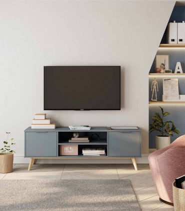 Mueble TV de salón MILENA, Mesas TV estilo moderno, Ofertas en 2024