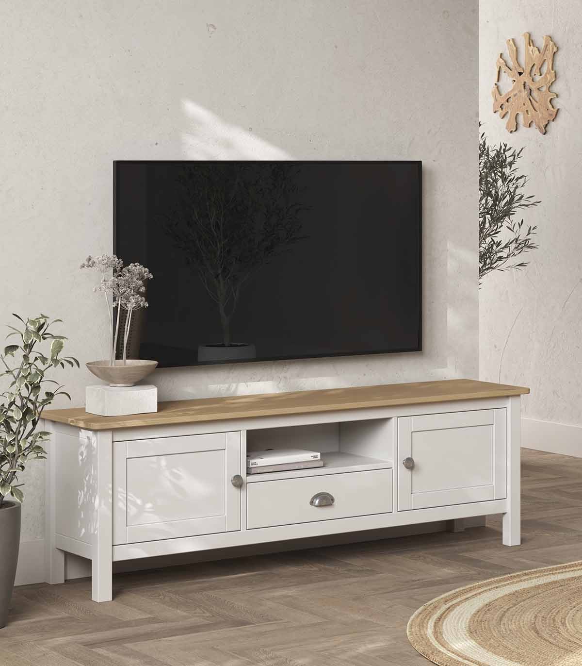 Actual Studio  Mueble de TV blanco alto brillo