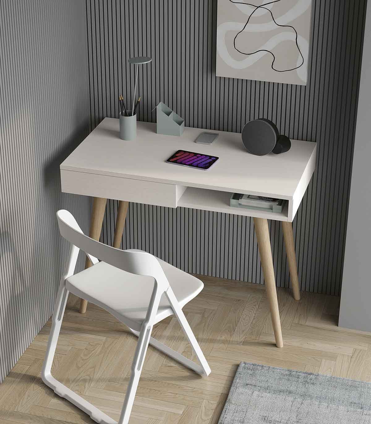 escritorio nordico con patas metalicas escritorio moderno