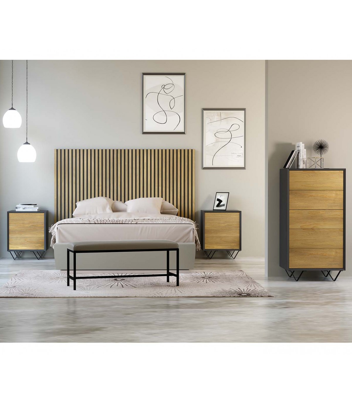 Modernos de madera Muebles de dormitorio con armario bajo precio