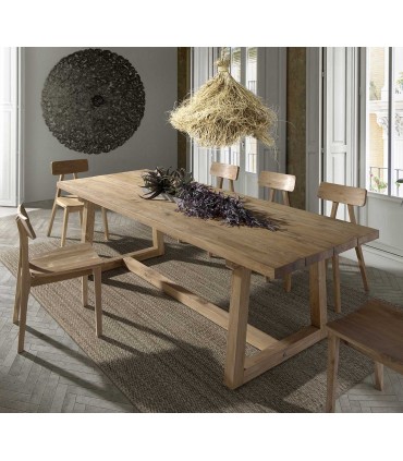 Mesa de comedor en madera de Acacia TRAP