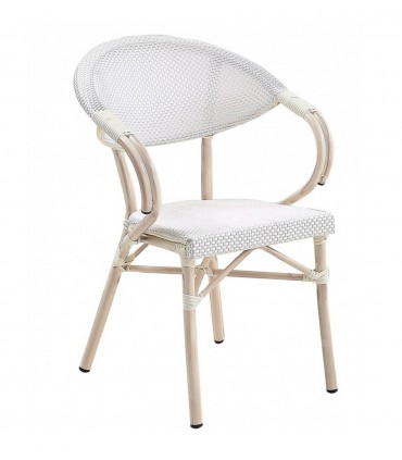 Set de 4 sillones de exterior NERJA Blanco