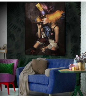 laminas decorativas pared cuadros decoracion habitacion cuadros decorativos  Pintura en lienzo de chica de Ángel aplanada