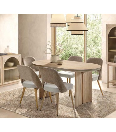 Mesa de comedor en madera maciza de acacia CATANIA