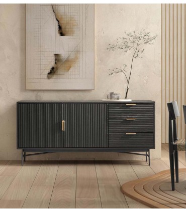 Mueble aparador de estilo moderno BELISA negro