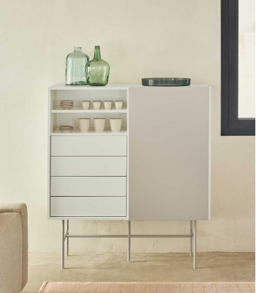 Mueble Auxiliar de diseño nórdico NUBE Crema