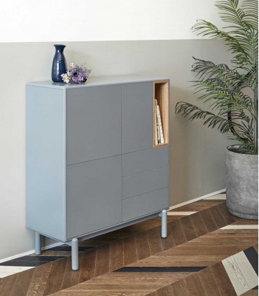 Mueble recibidor de madera CORVO Gris