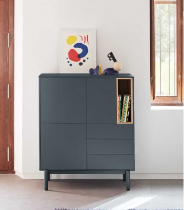 Mueble taquillón de estilo moderno CORVO Antracita