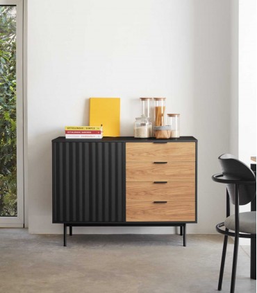 Aparador mueble auxiliar SIERRA Negro