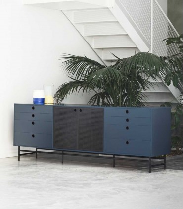 Mueble Aparador estilo moderno PUNTO Azul Antracita