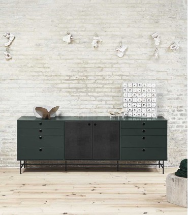 Mueble Aparador de madera PUNTO Verde Oscuro