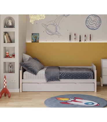 Cama Nido de estilo juvenil ENOLA Crema