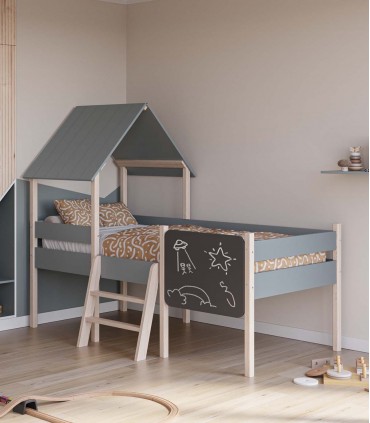 Cama cabaña de estilo infantil MINT Verde