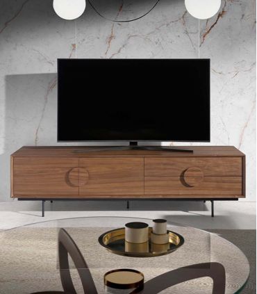 Mueble TV en madera de nogal MALDIVAS