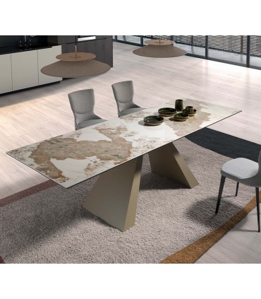 Mesa extensible moderna con porcelánico CORCEGA