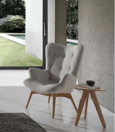 Butaca Sillón de madera tapizado : Modelo TIRSO