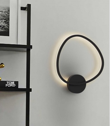 Aplique con Luz Led OPALIS Negro